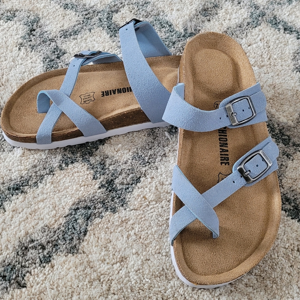 Womens cushionnaire blue sandals